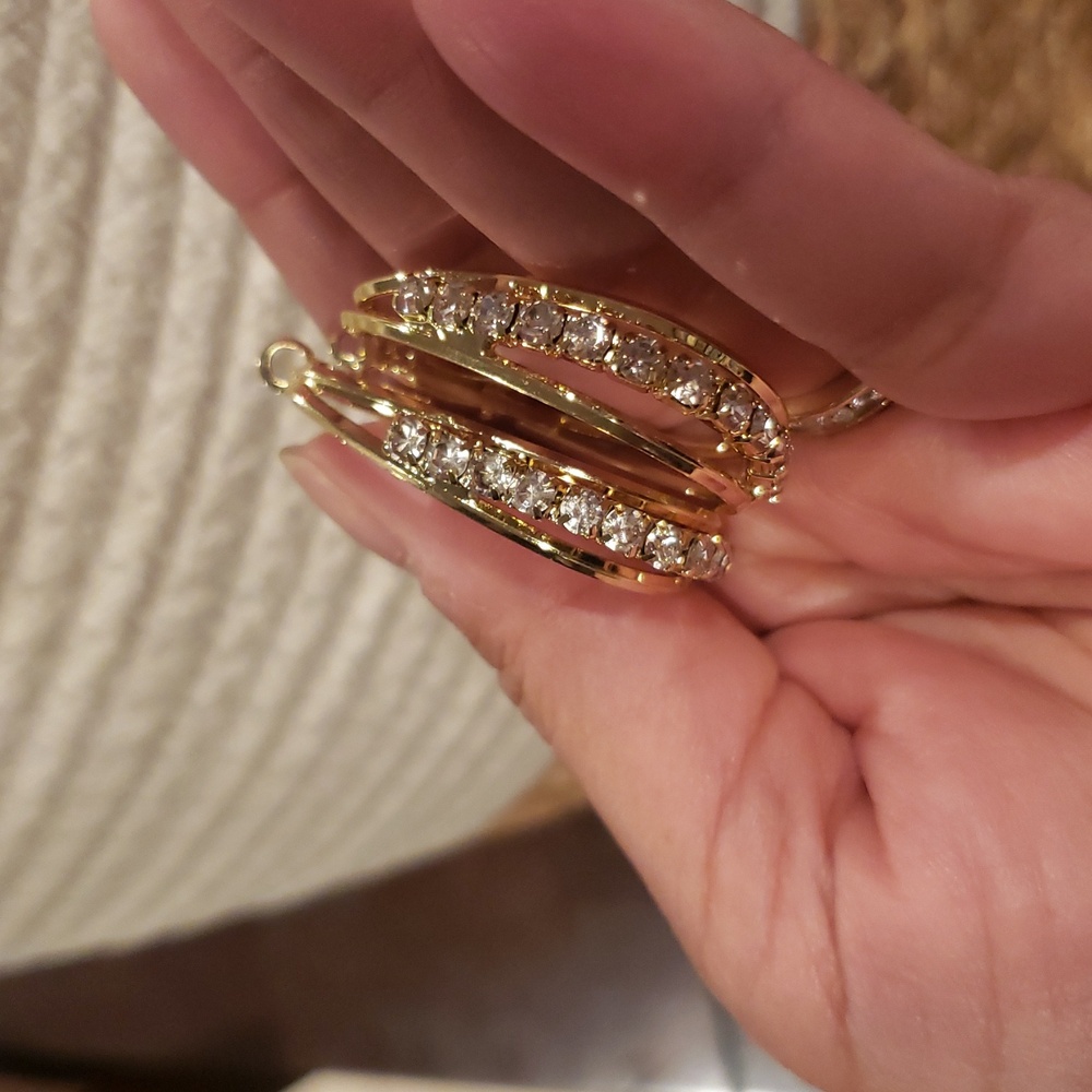 Gold Hoop Earrings - Picture 5 of 9